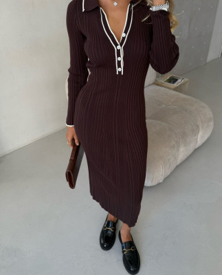 116 Сукня в’язана подовжена з ґудзиками